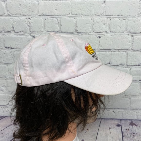 Pink Hat Cap Women Let's Taco 'Bout It Embroidered Ladies - STAINS READ - Picture 4 of 13